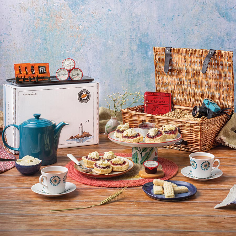 Bude Cornish Scones Cream Tea Hamper (4) CTA - Proper Pasty Company