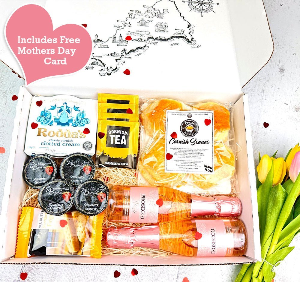 Cornish Scones Cream Tea & Rose Prosecco Easter Hamper (4) CTVPR - Proper Pasty Company