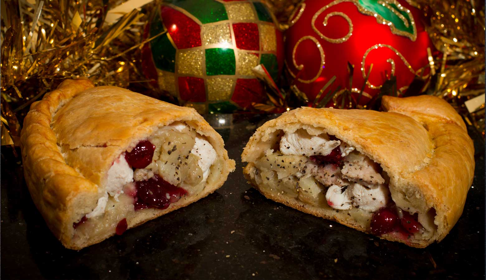 Turkey, Stuffing and Cranberry Pasties by Post