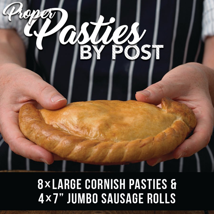 8 Large Cornish Pasties by Post + 4 Jumbo Sausage Rolls - Proper Pasty Company