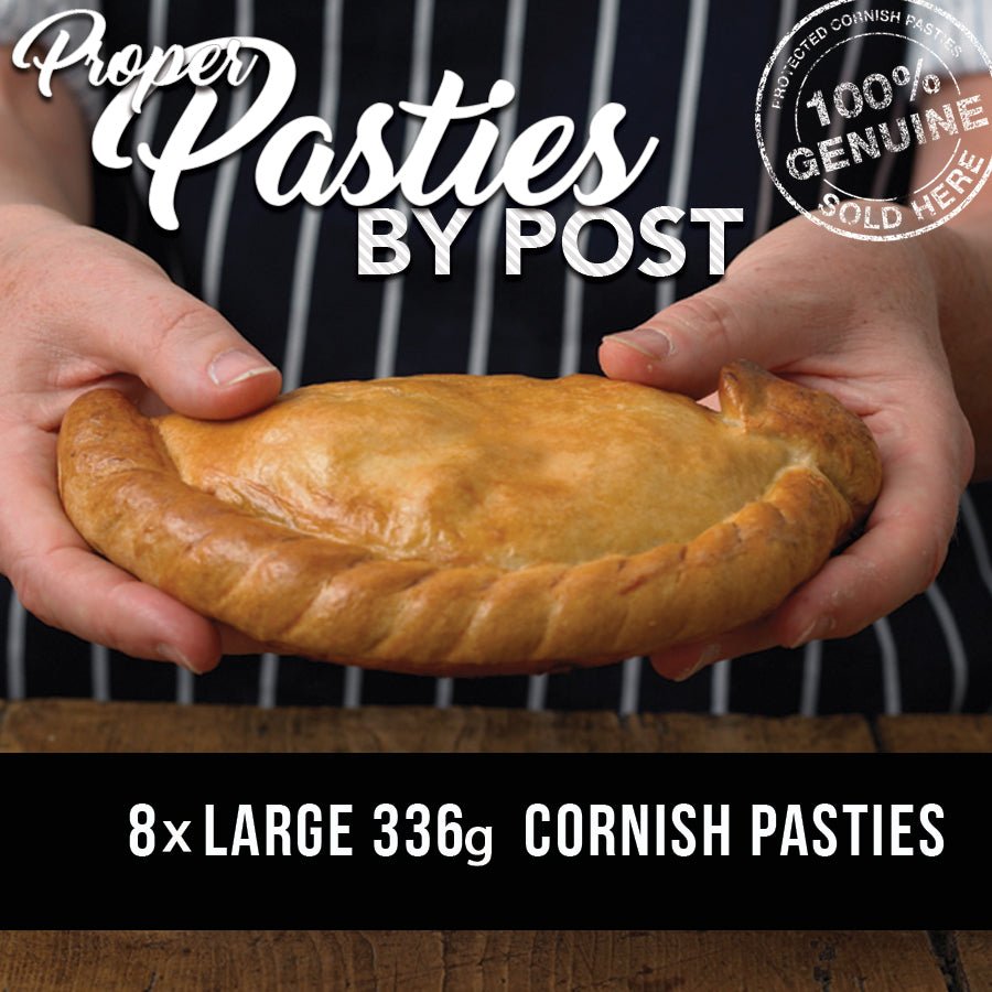 8 x Large Cornish Steak Pasties by Post 336g (Frozen Unbaked) - Proper Pasty Company