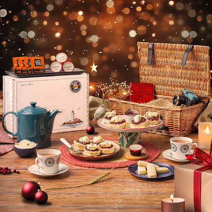 Bude Festive Cornish Scones Cream Tea Hamper (4) CTAX - Proper Pasty Company