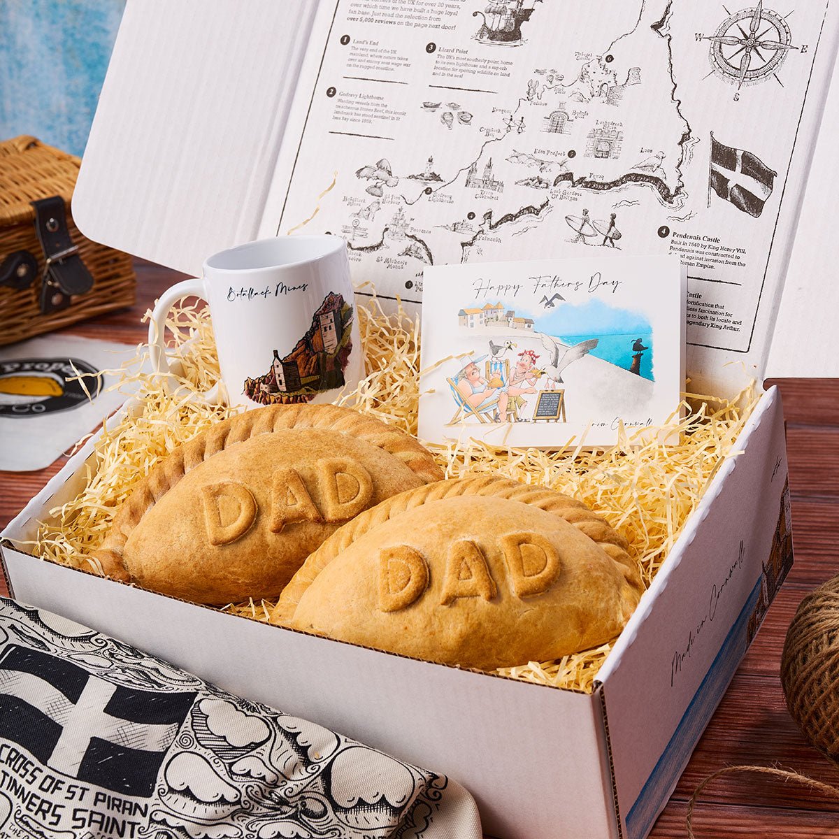 Large 'DAD' Cornish Pasty & Botallack Mug Hamper - Proper Pasty Company