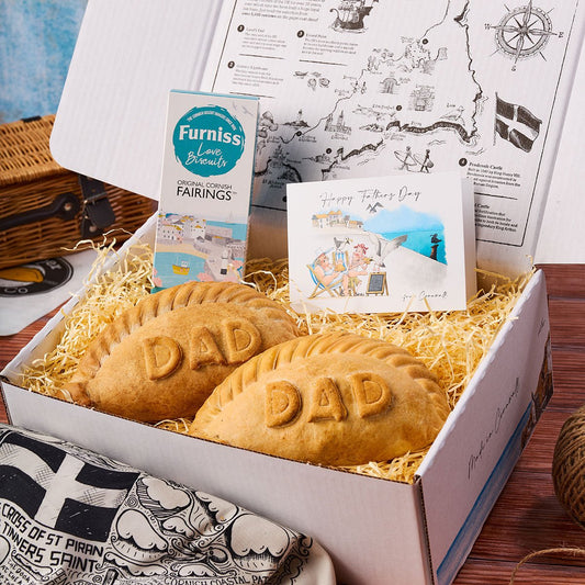 Large 'DAD' Cornish Pasty & Furniss Fairings Hamper - Proper Pasty Company