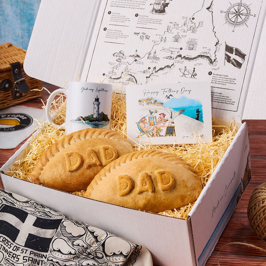 Large 'DAD' Cornish Pasty & Godrevy Mug Hamper - Proper Pasty Company