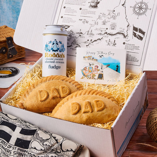 Large 'DAD' Cornish Pasty & Rodda's Fudge Hamper - Proper Pasty Company
