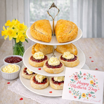 Mothers Day Vegetarian Party Pasty & Cream Tea Hamper for 4 - Proper Pasty Company