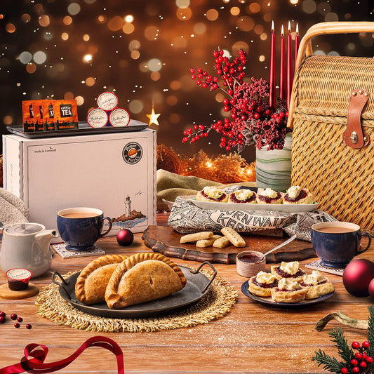 Tintagel Festive Cornish Pasty and Cream Tea Hamper (CTMX) - Proper Pasty Company