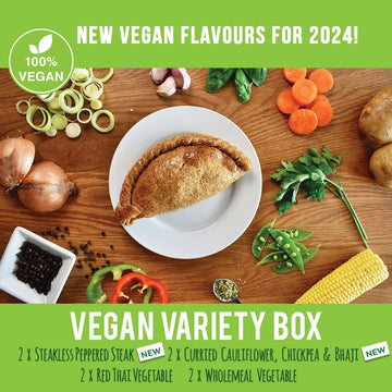 8 x Vegan Variety Pasty Box - Proper Pasty Company