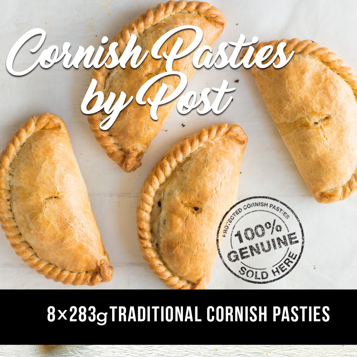 'All Cornish' Steak Pasties by Post (8) 283g - Proper Pasty Company