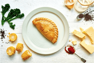 Cheese, Broccoli & Sweetcorn Pasty 283g. (36 No. Boxed) - Proper Pasty Company