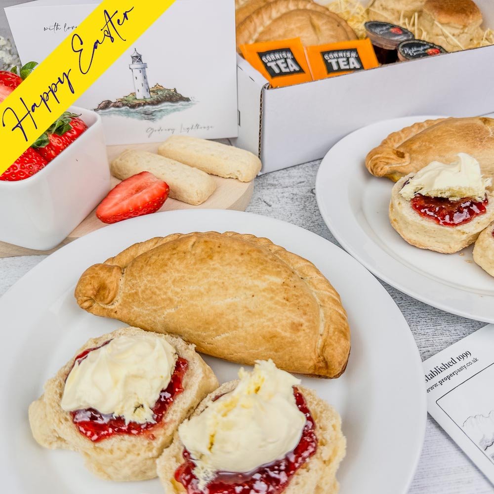 Easter Tea for Two - 2 x Cornish Pasties, 2 x Cream Teas - Proper Pasty Company