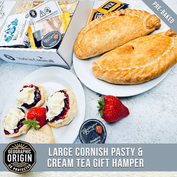 Large Pre-Baked Cornish Pasty and Cream Tea Hamper - Proper Pasty Company