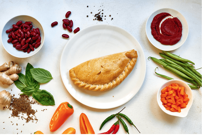 Spicy Mediterranean Vegetable Pasty (Vegan) - Proper Pasty Company