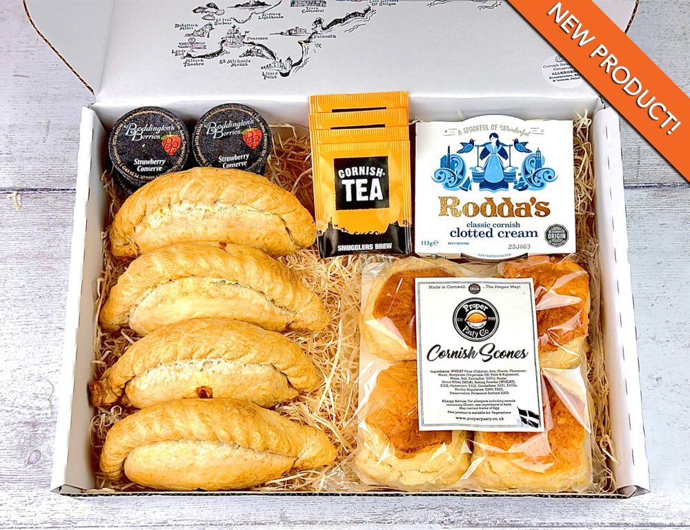 Valentines Vegetarian Party Pasty & Cream Tea Hamper for 4 - Proper Pasty Company